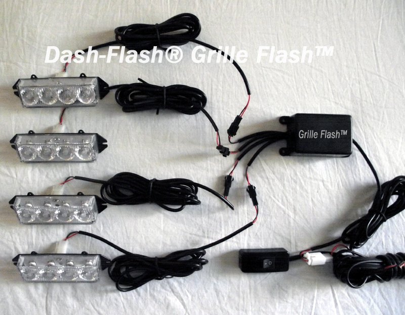 Dash Flash Amber Red Blue Green Police Volunteer Firefighter Dash Flash Grille Led Emergency Light Kit For Police Firefighters Ems Tow Etc